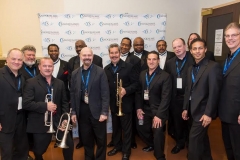 Here I am with my horn section backstage with the Temptations before a show!